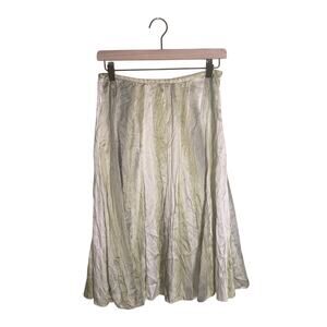 LAFAYETTE 148 boho Green Skirt 8 Ombre Midi Skirt 100% Silk, Lined 6